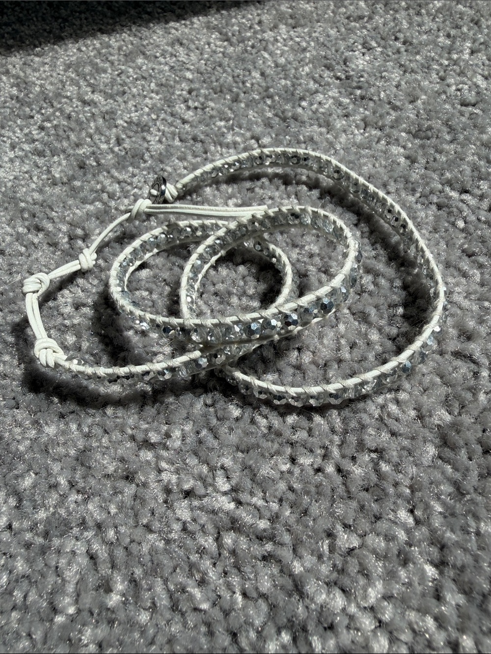 Silver Crystal Wrap Bracelet - Victoria Emerson Multi Strand Wrap Bracelet